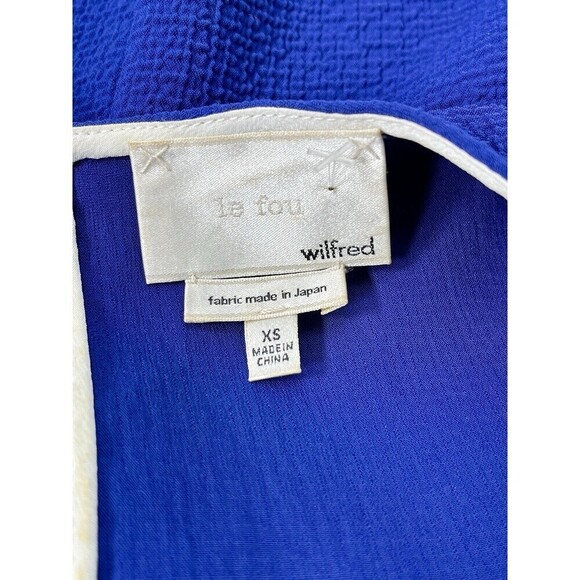 Le Fou Wilfred Top Womens X/S Blue Crop Top Minimalist Capsule Wardrobe - Picture 3 of 7